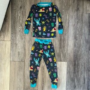 Little Sleepies OG Monsters, Inc. 2T Long Sleeve Pajamas 💚💙